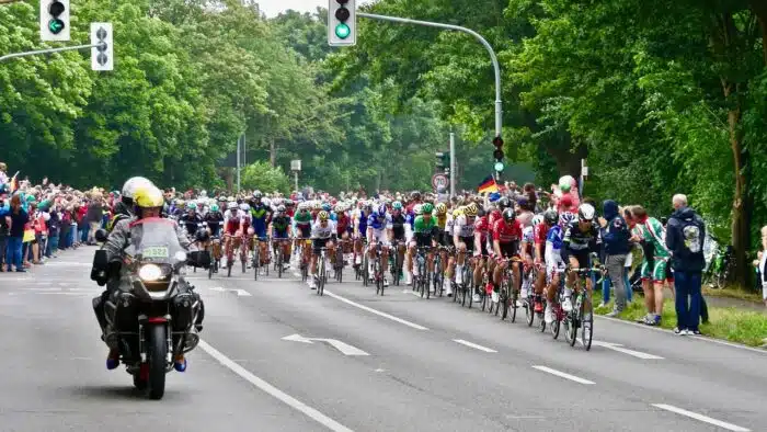 ciclisti Ciclisti in una gara su strada
