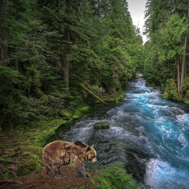 Orso immerso nella natura